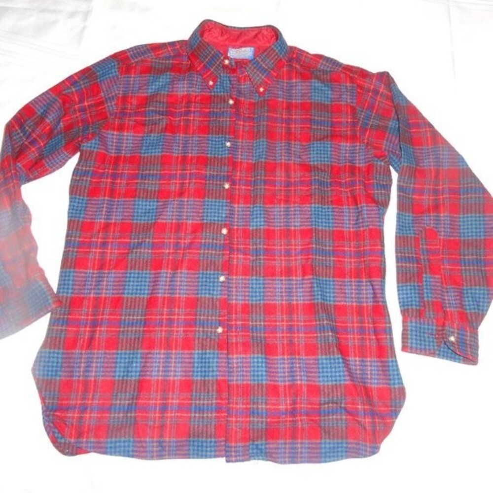 Pendleton Shirt Plaid Wool Vintage EXCellent